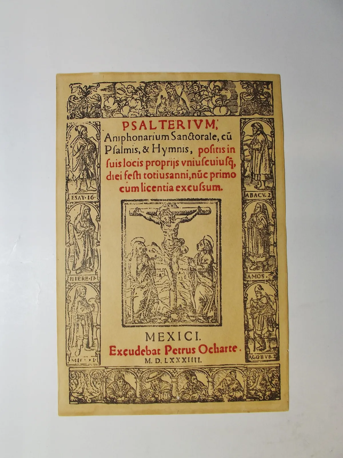 Salterium impreso en papel