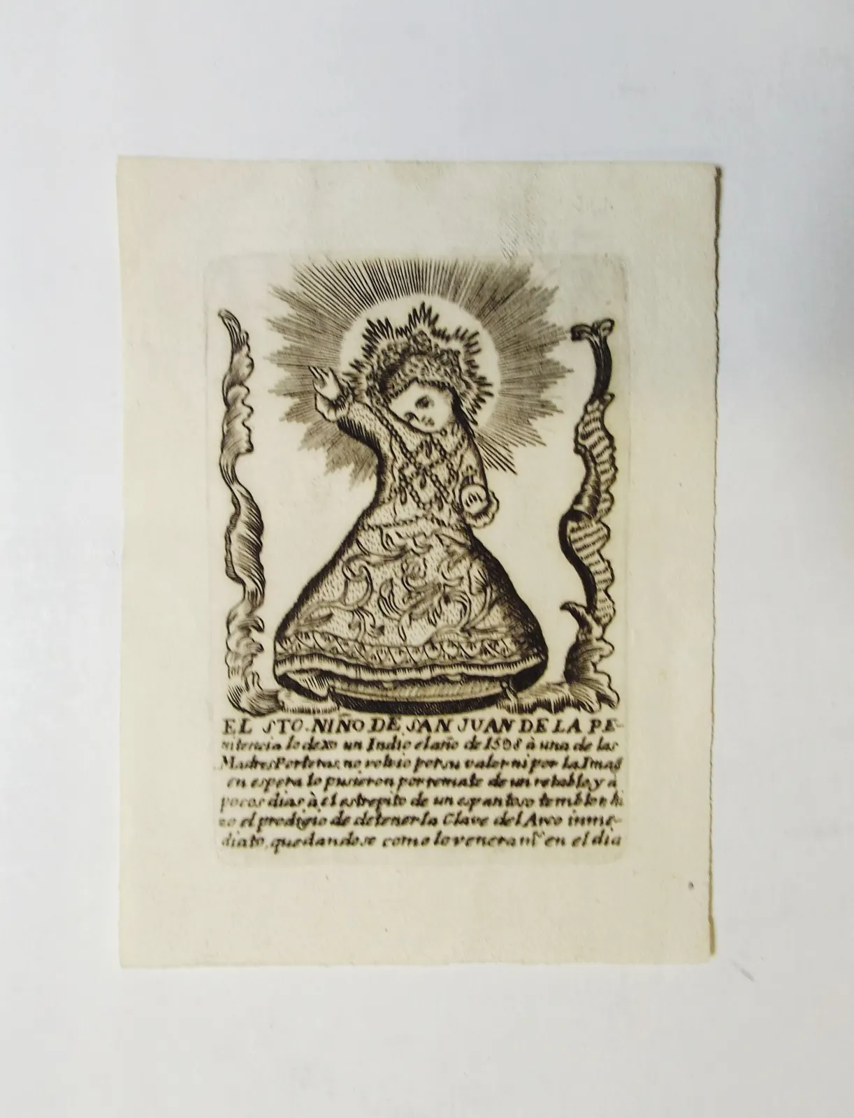 Impreso del Santo Niño de San Juan de la Penitencia