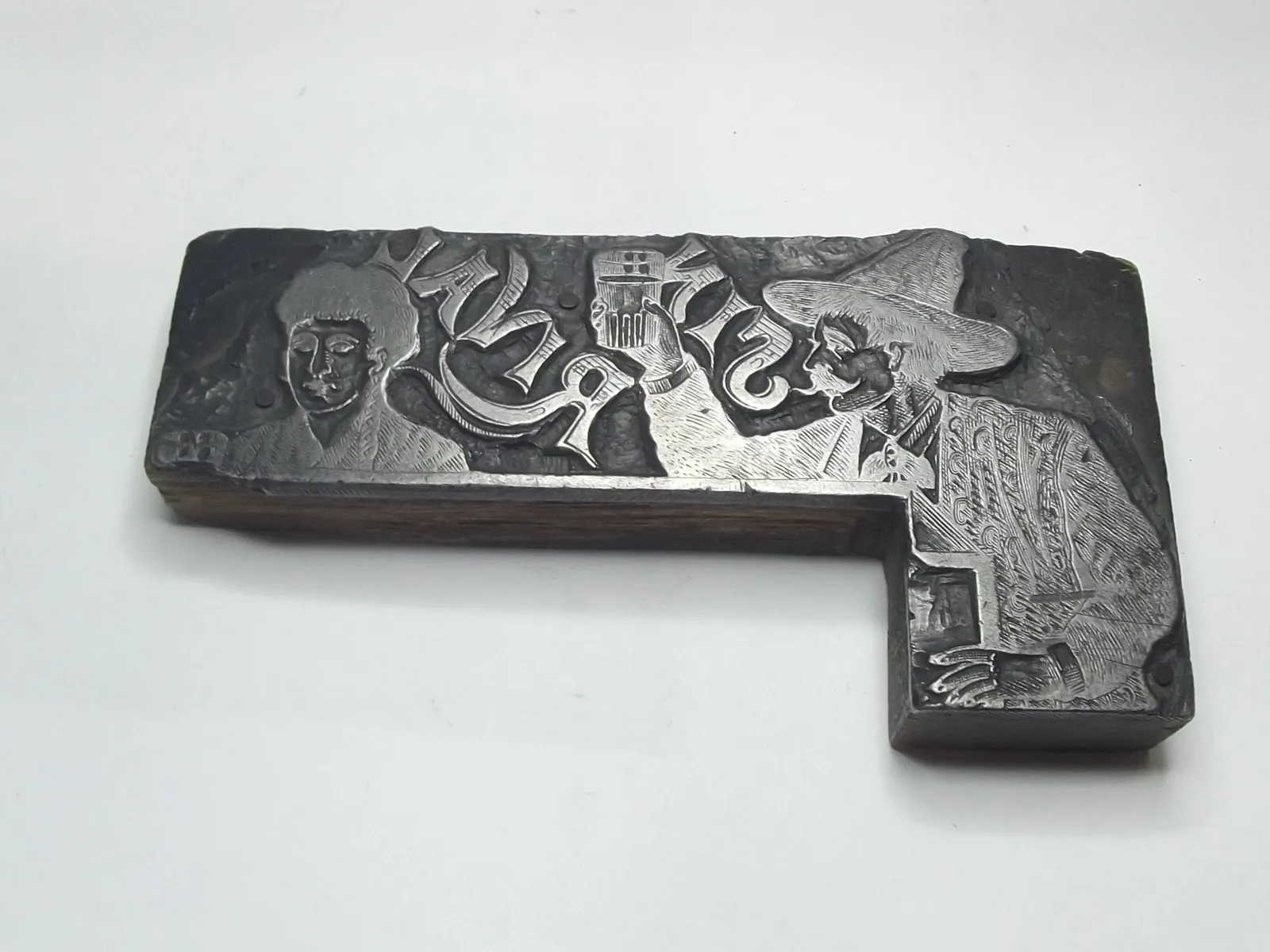 Grabado en plomo con base de madera, José Guadalupe Posada