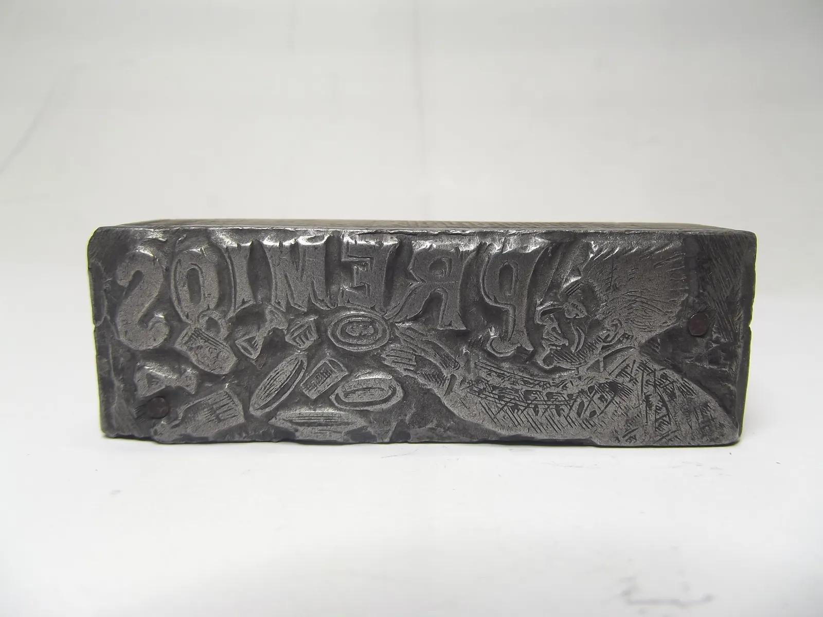 Grabado en plomo con base de madera, José Guadalupe Posada