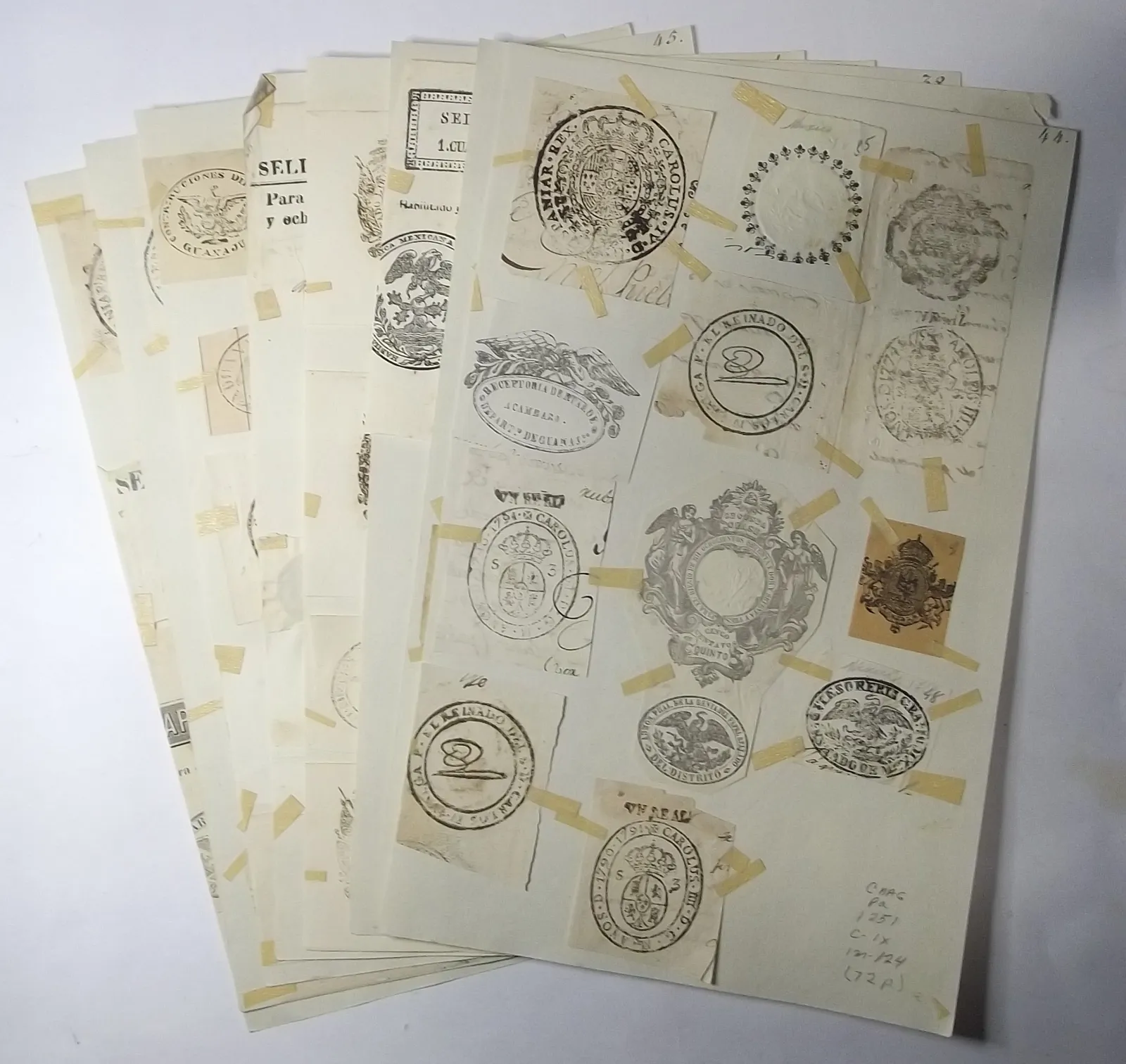Sellos impresos en papel