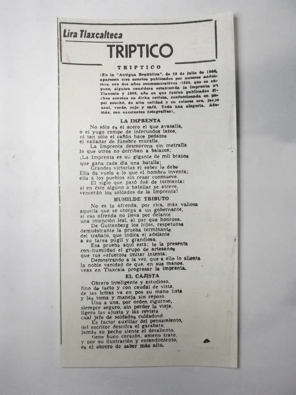 Impreso en papel