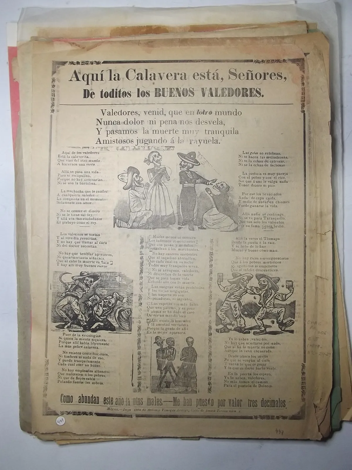 Impreso en papel, José Guadalupe Posada