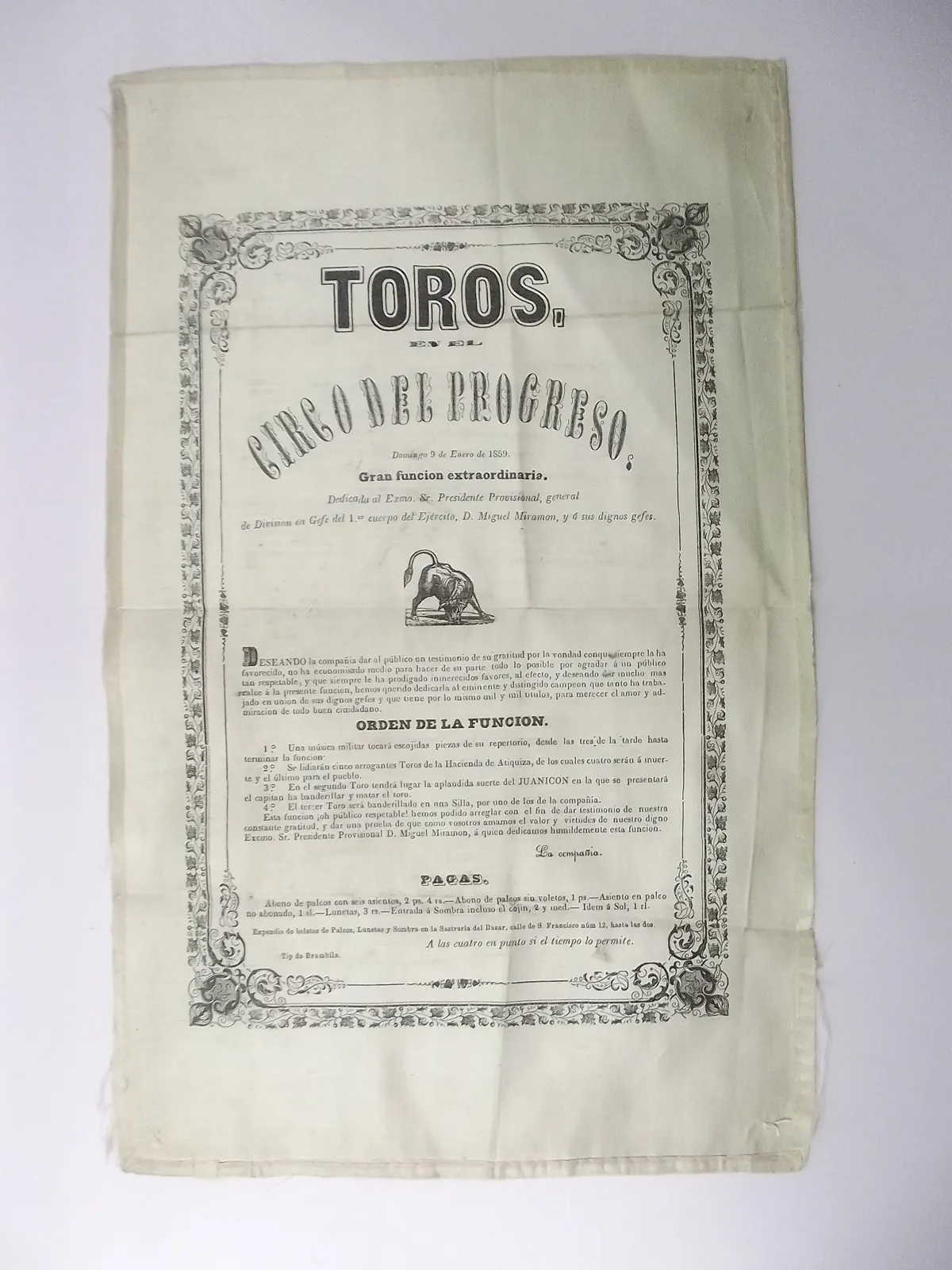 Impreso en tela
