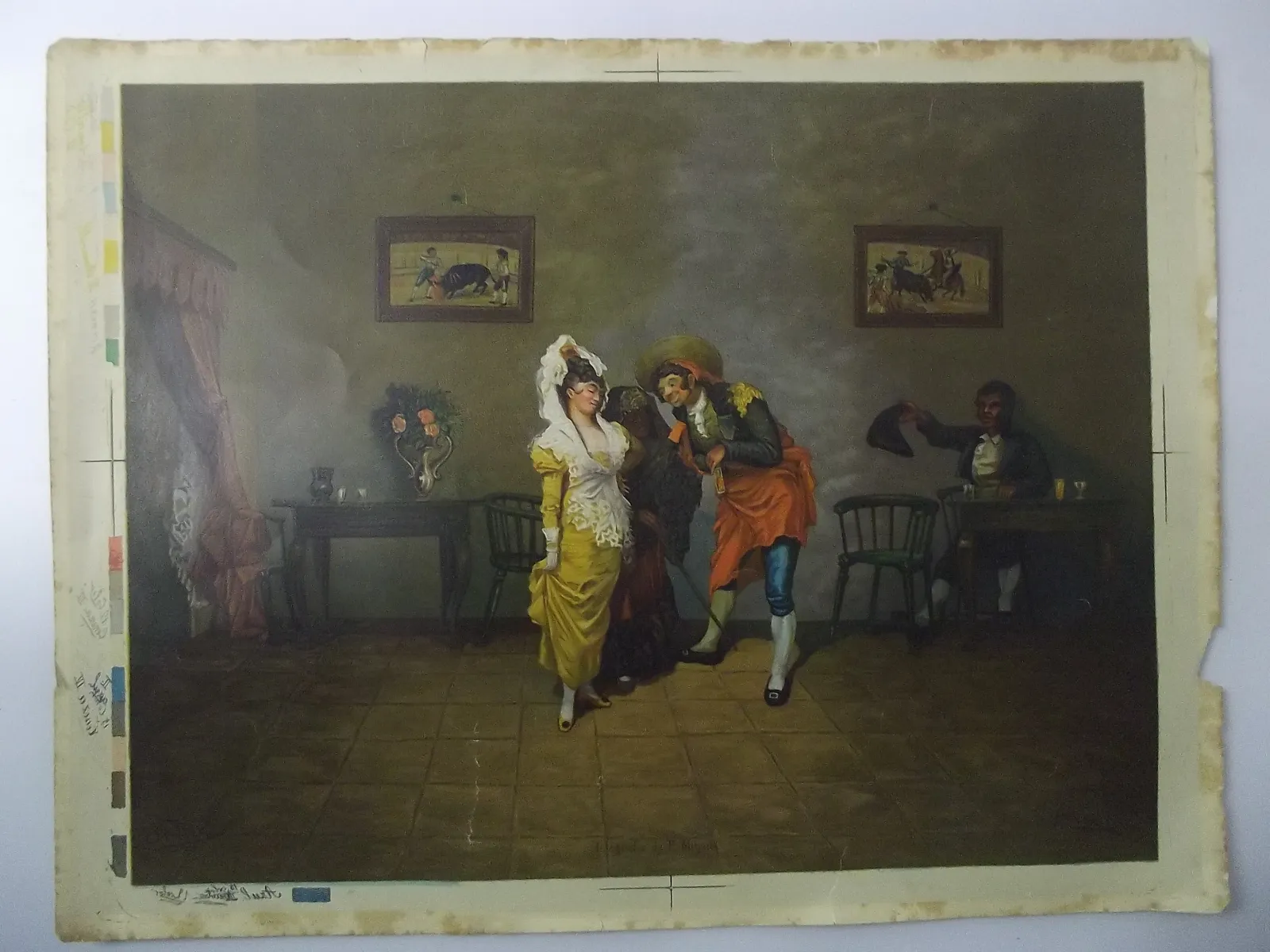 Impreso en cartón delgado, F. Mitjana