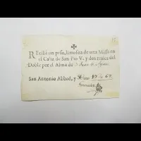 Recibo de limosna