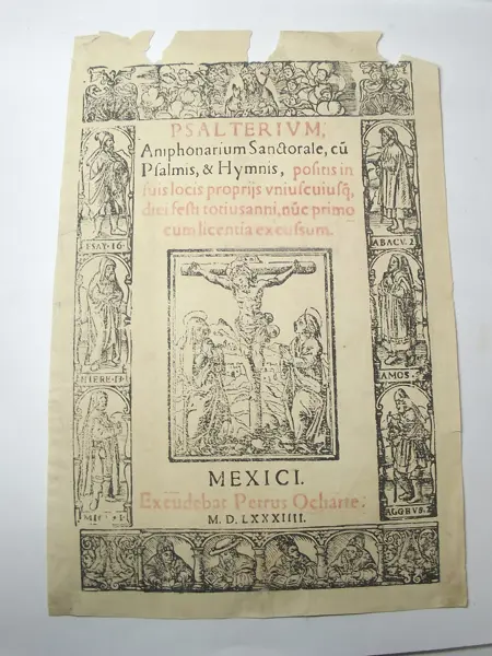 Crucifixión con el escudo de Pedro Ocharte