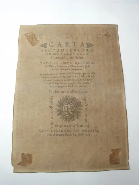 Carta del padre Pedro de Morales