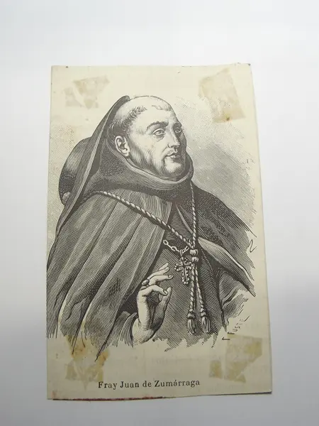 Retrato grabado de fray Juan de Zumárraga